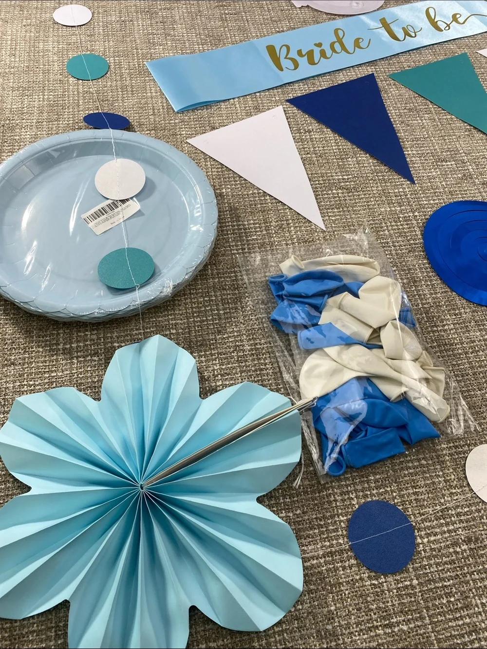 Bride to Be Party Decoration Kit - Blue & Teal